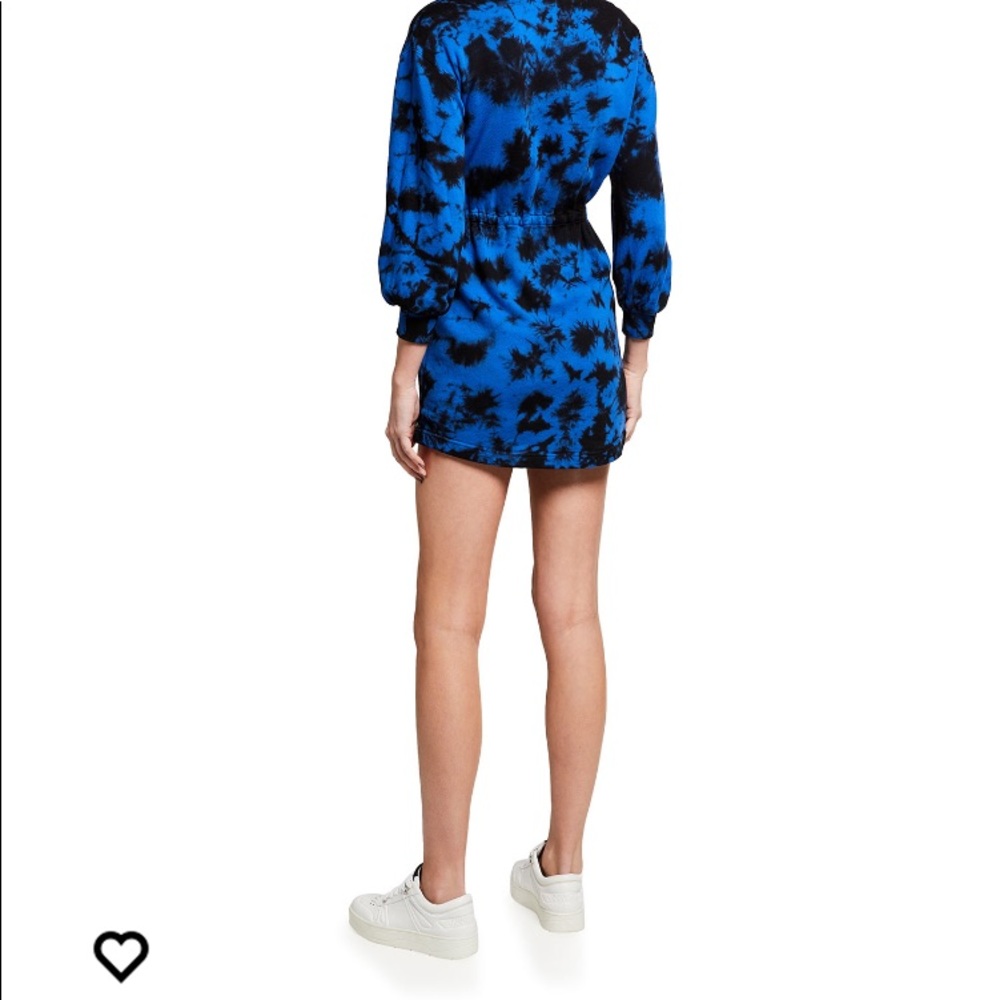 Drawstring, Tye-dye, Crewneck Shirt Dress
